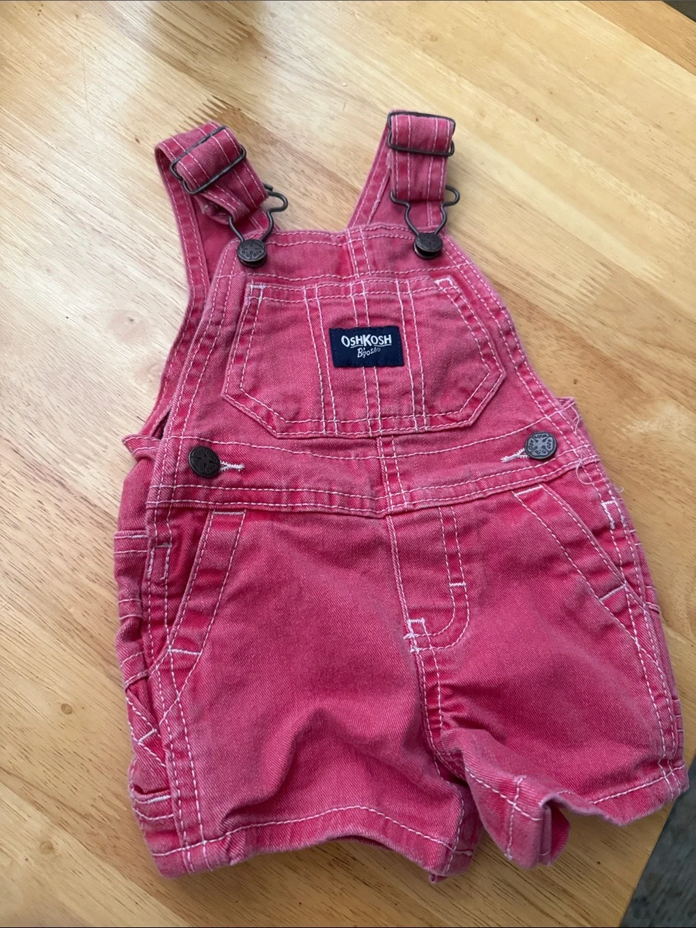 BNWOT 3m OshKosh B'gosh Pink-Red Shortall Overalls